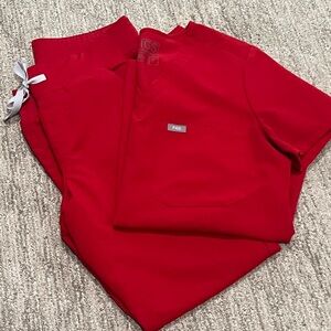 Figs scrub set in red!